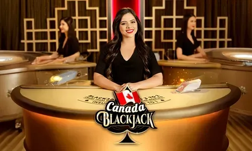Live Blackjack table with cards